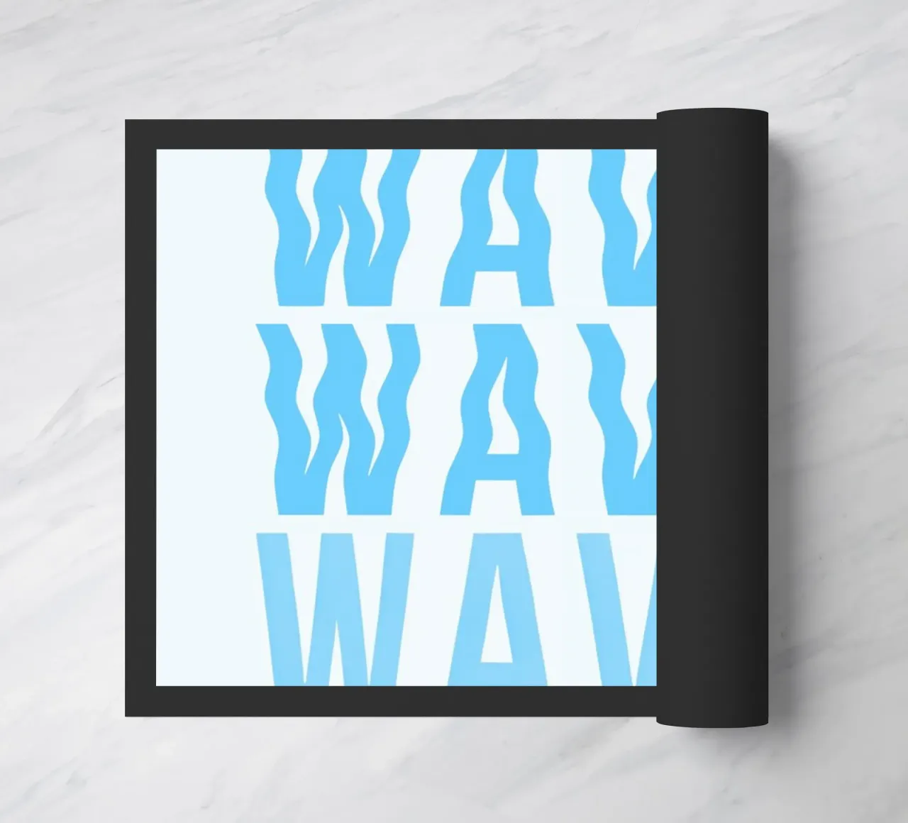 Waves Typography felpudo de Attaboy Dsgn