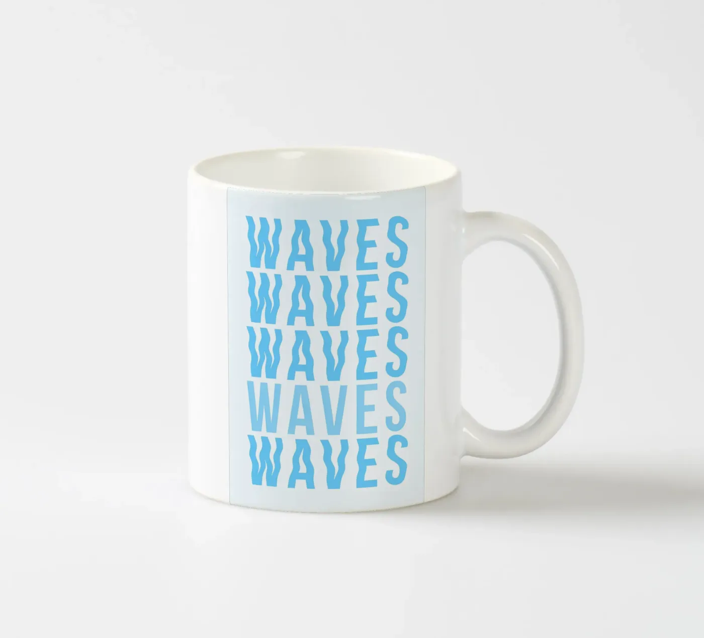 Waves Typography ceramic mug by Attaboy Dsgn