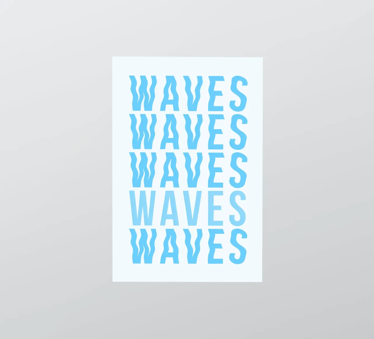 Waves Typography adesivo da Attaboy Dsgn