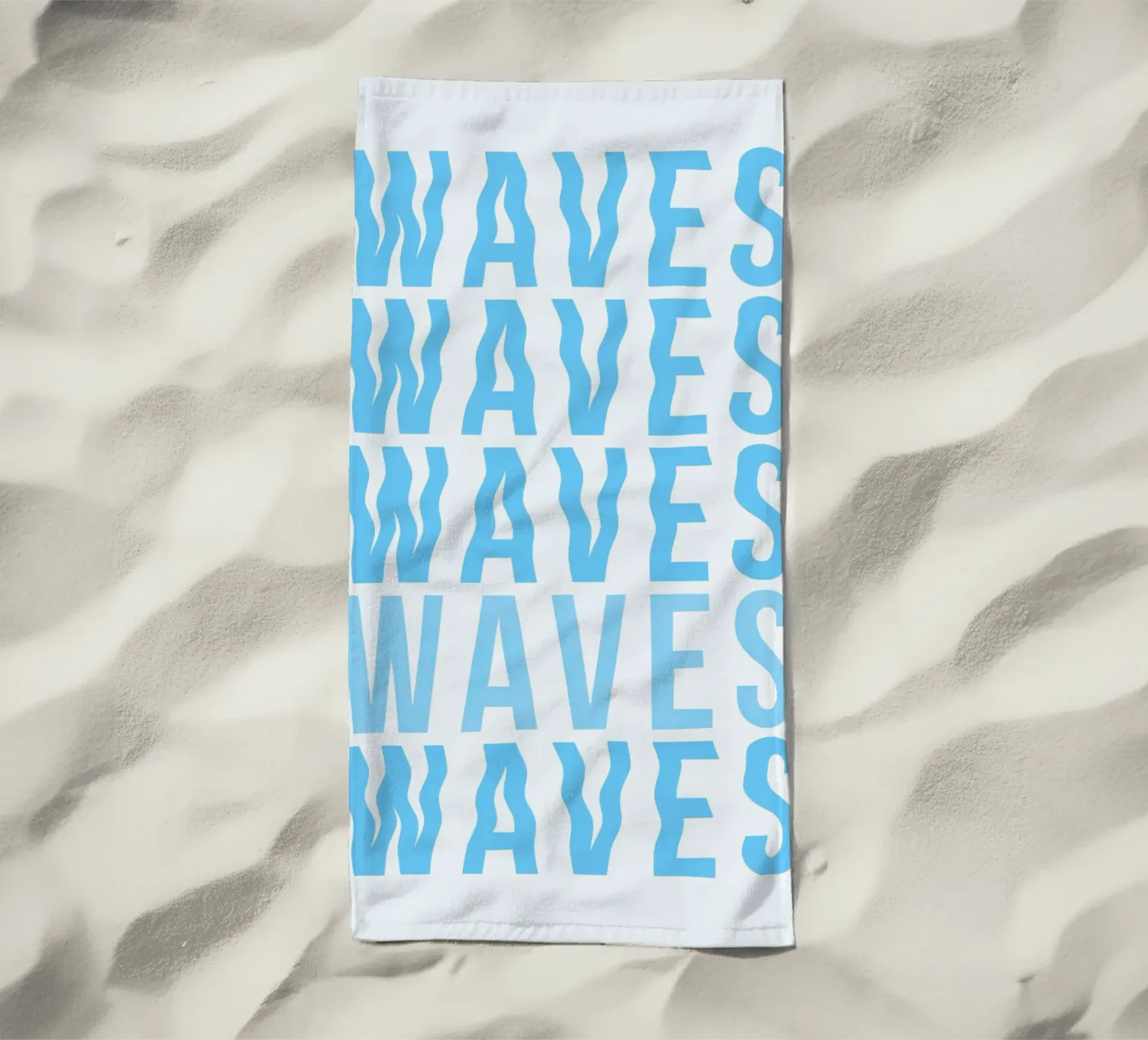 Waves Typography telo mare da Attaboy Dsgn