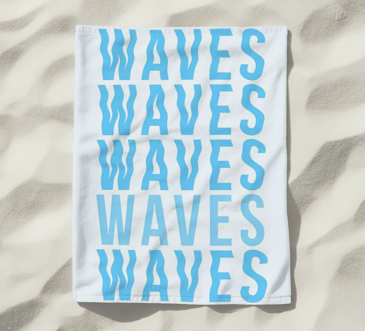 Waves Typography telo mare da Attaboy Dsgn