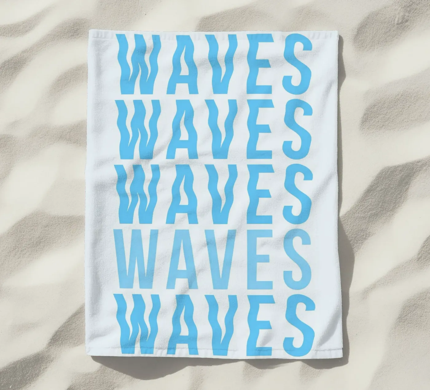 Waves Typography telo mare da Attaboy Dsgn