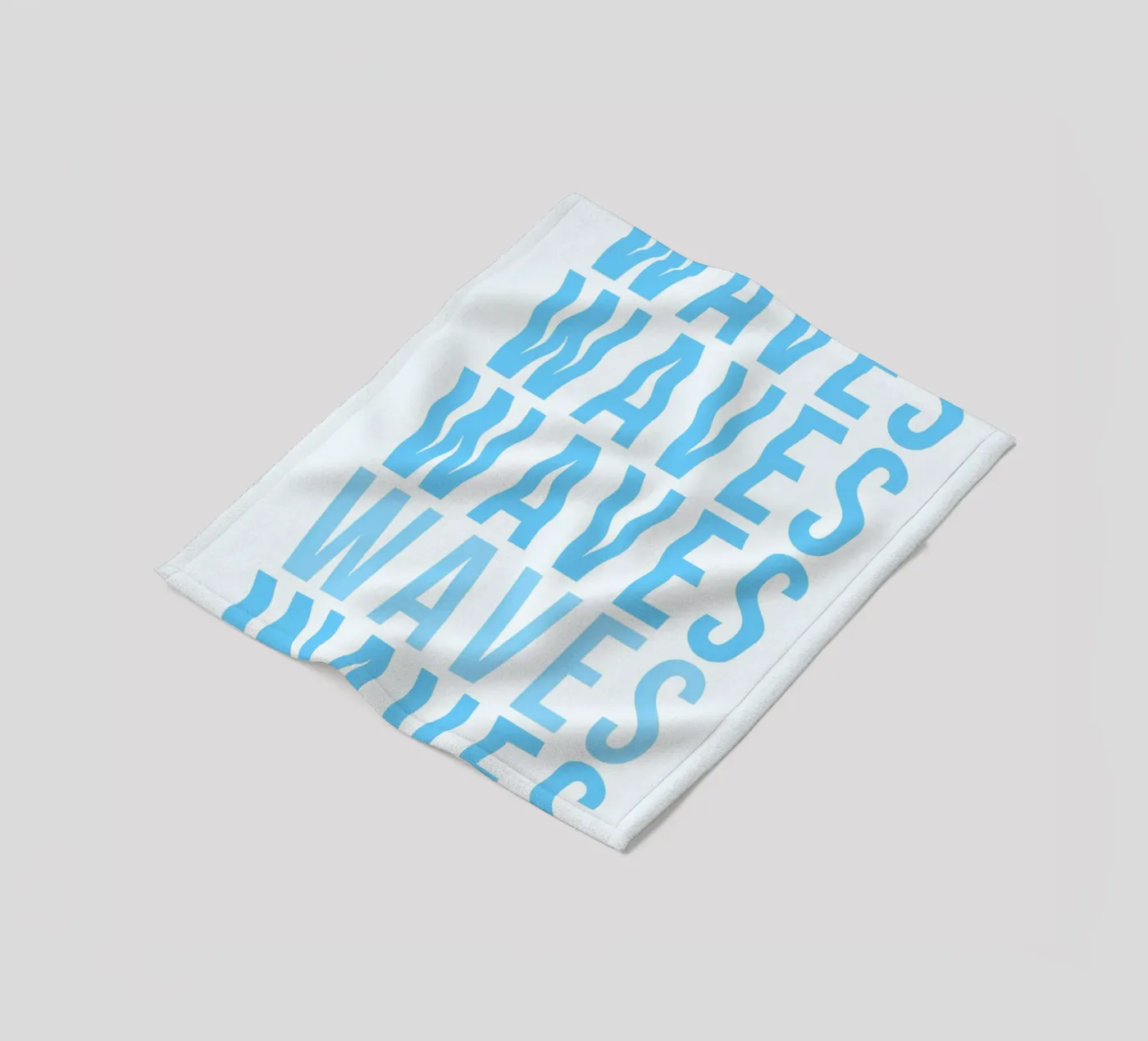Waves Typography Fleecedecke von Attaboy Dsgn