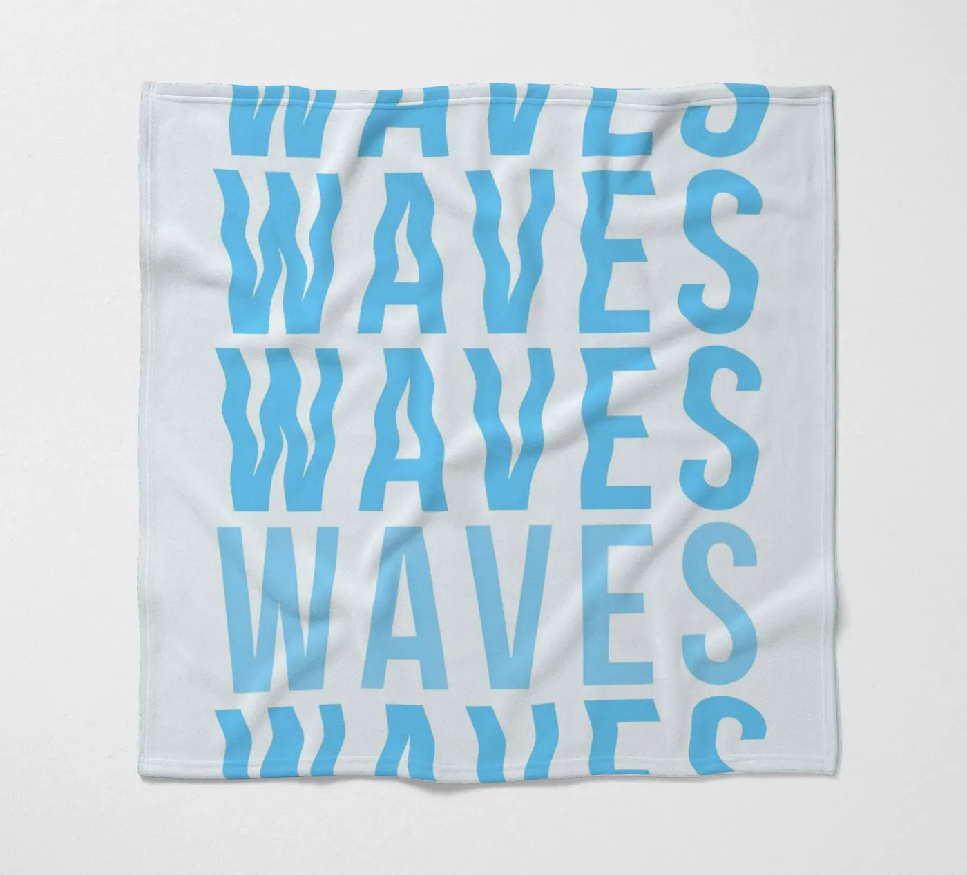 Waves Typography Fleecedecke von Attaboy Dsgn