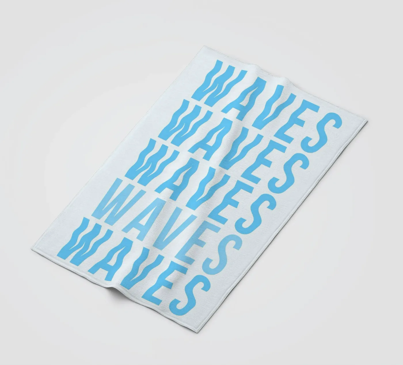 Waves Typography Fleecedecke von Attaboy Dsgn