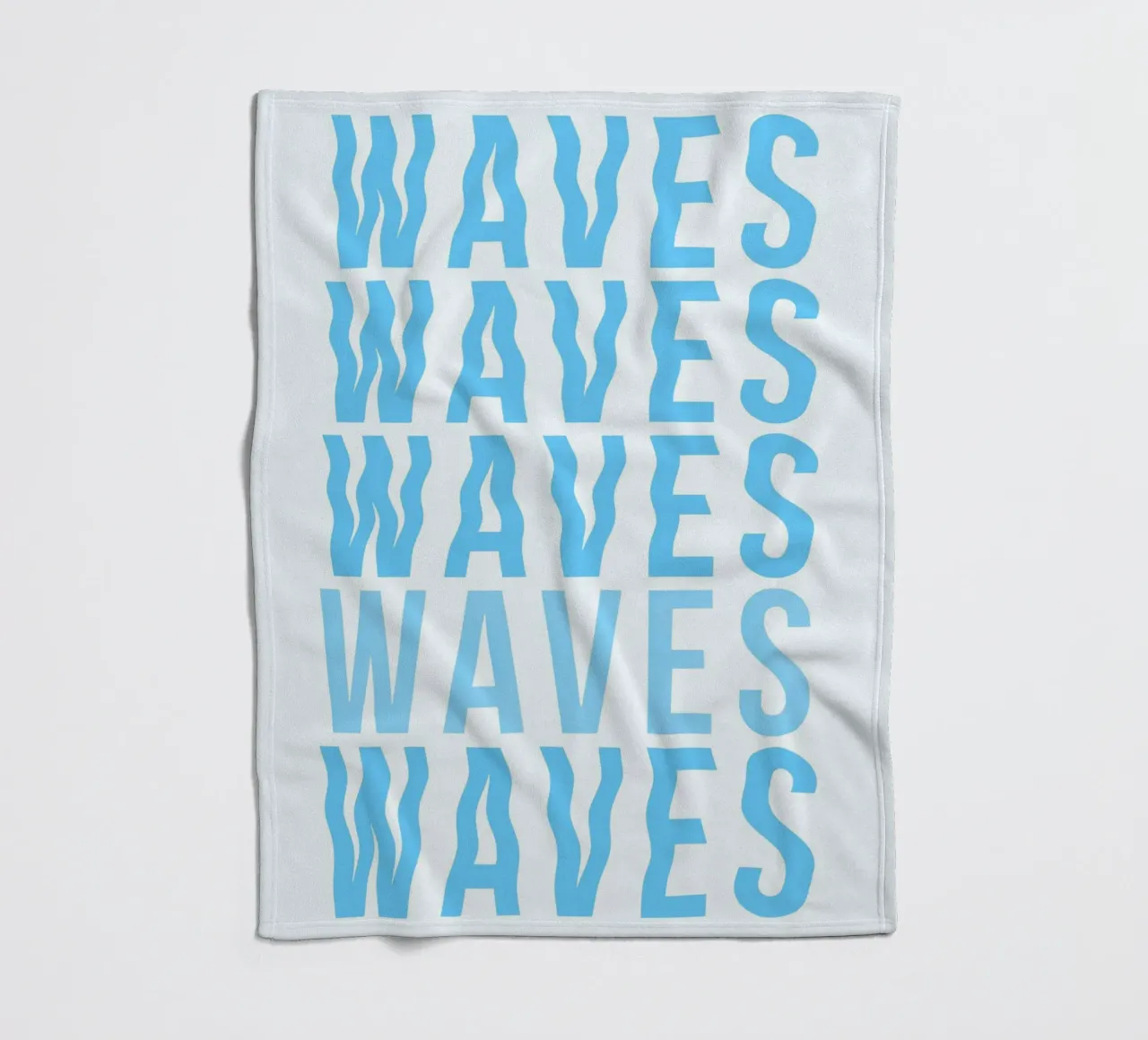 Waves Typography Fleecedecke von Attaboy Dsgn