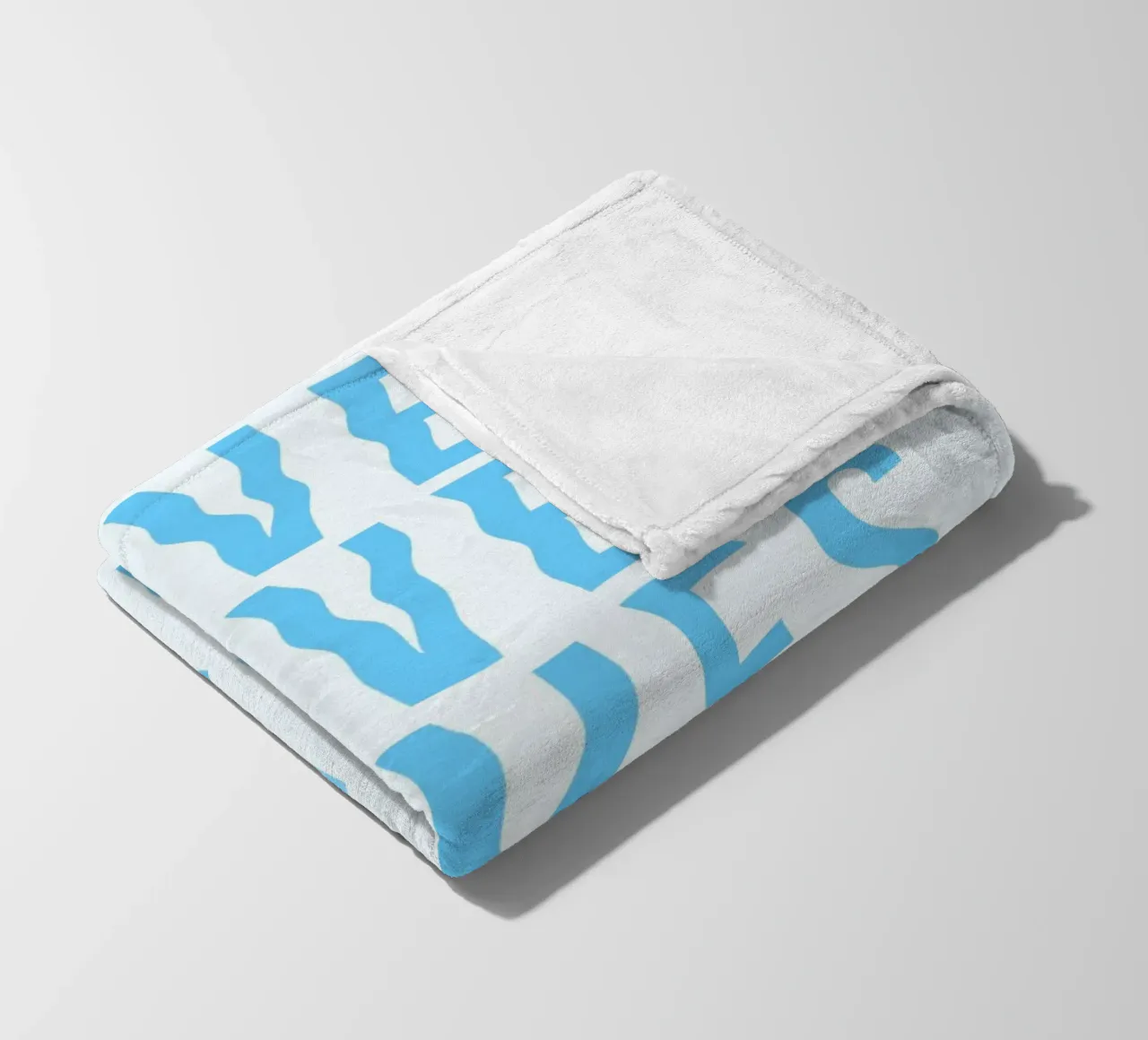 Waves Typography Fleecedecke von Attaboy Dsgn