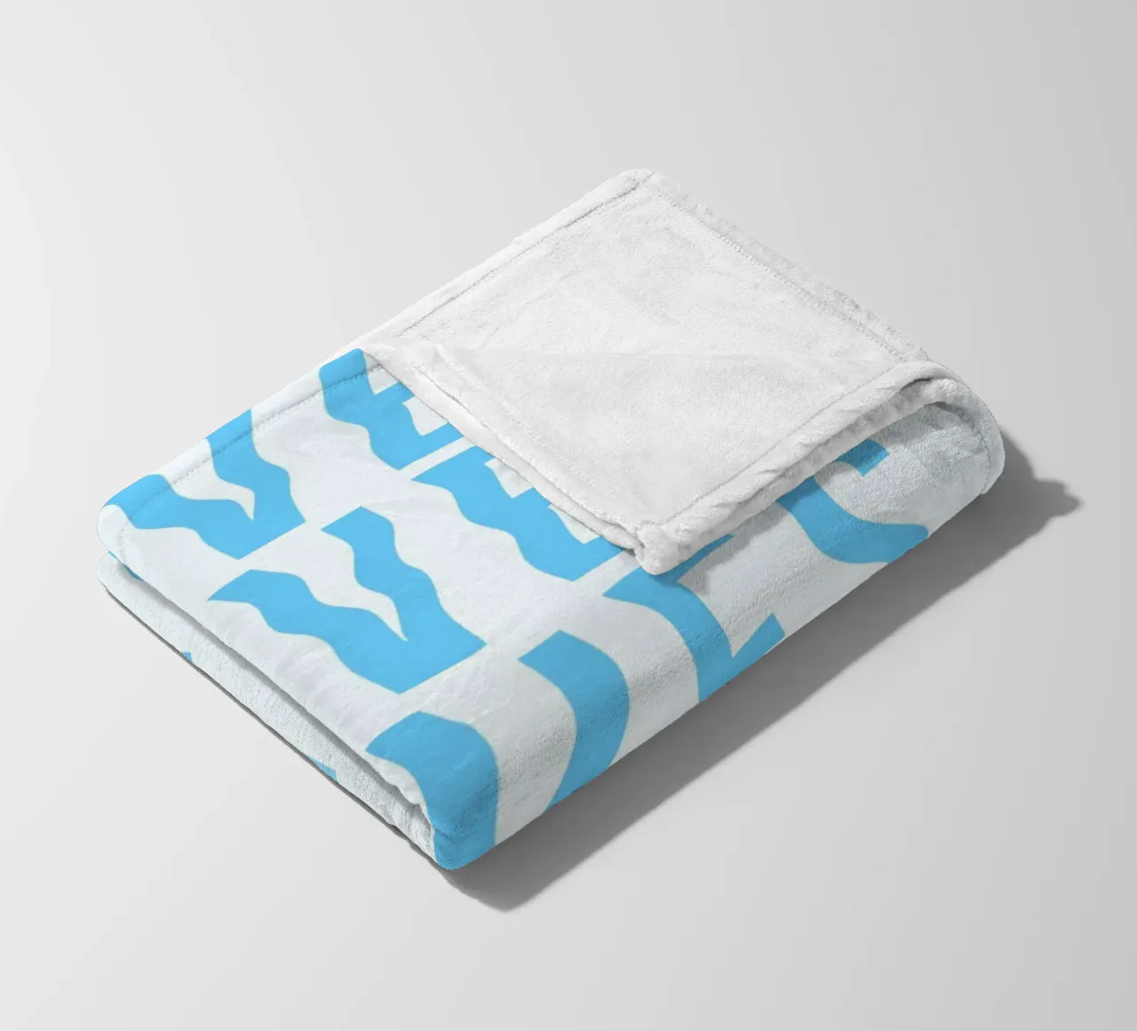 Waves Typography Fleecedecke von Attaboy Dsgn