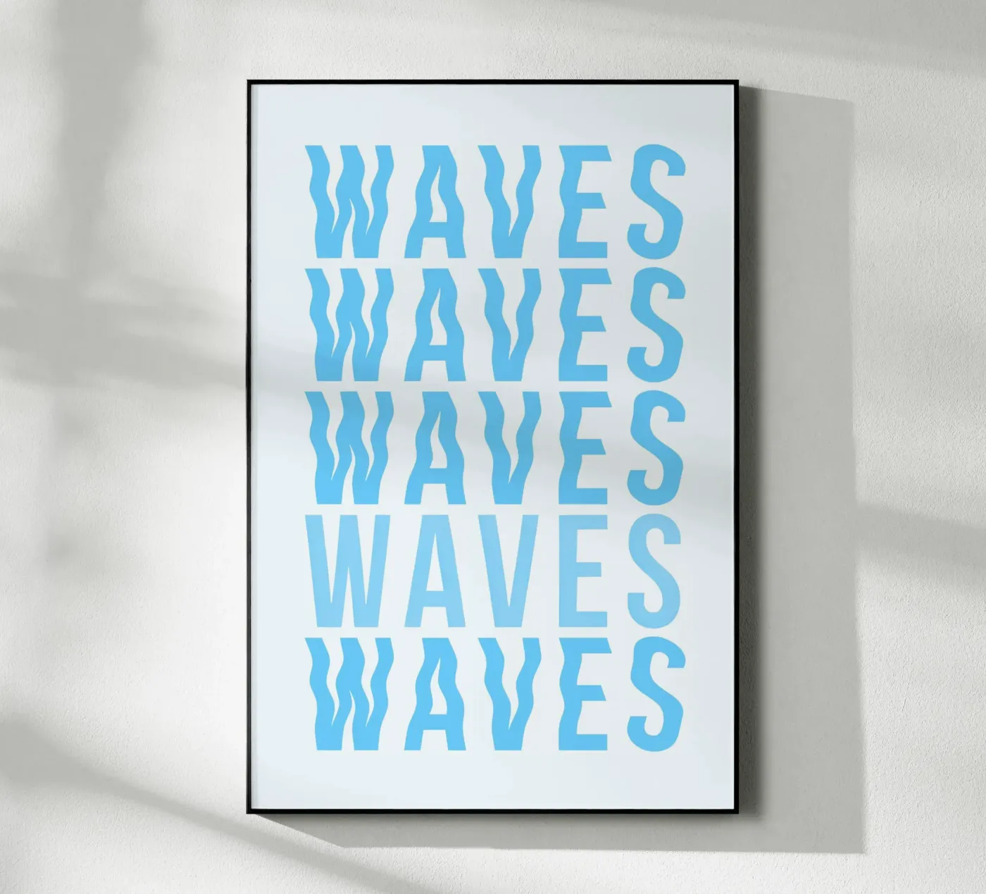 Waves Typography plexiglass da Attaboy Dsgn