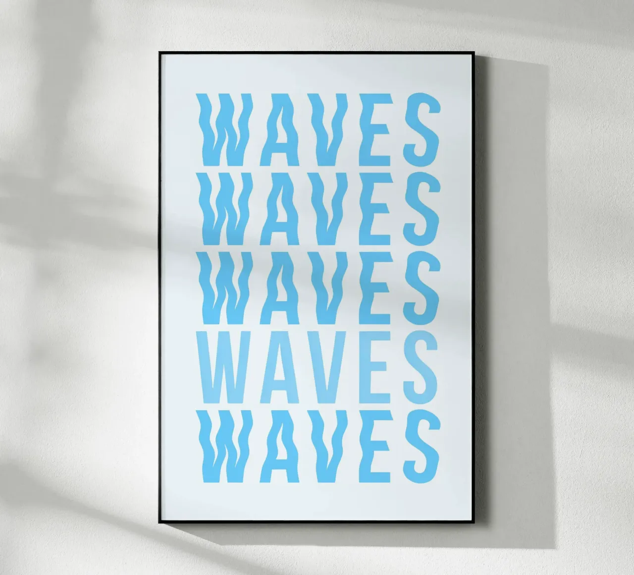 Waves Typography plexiglass da Attaboy Dsgn