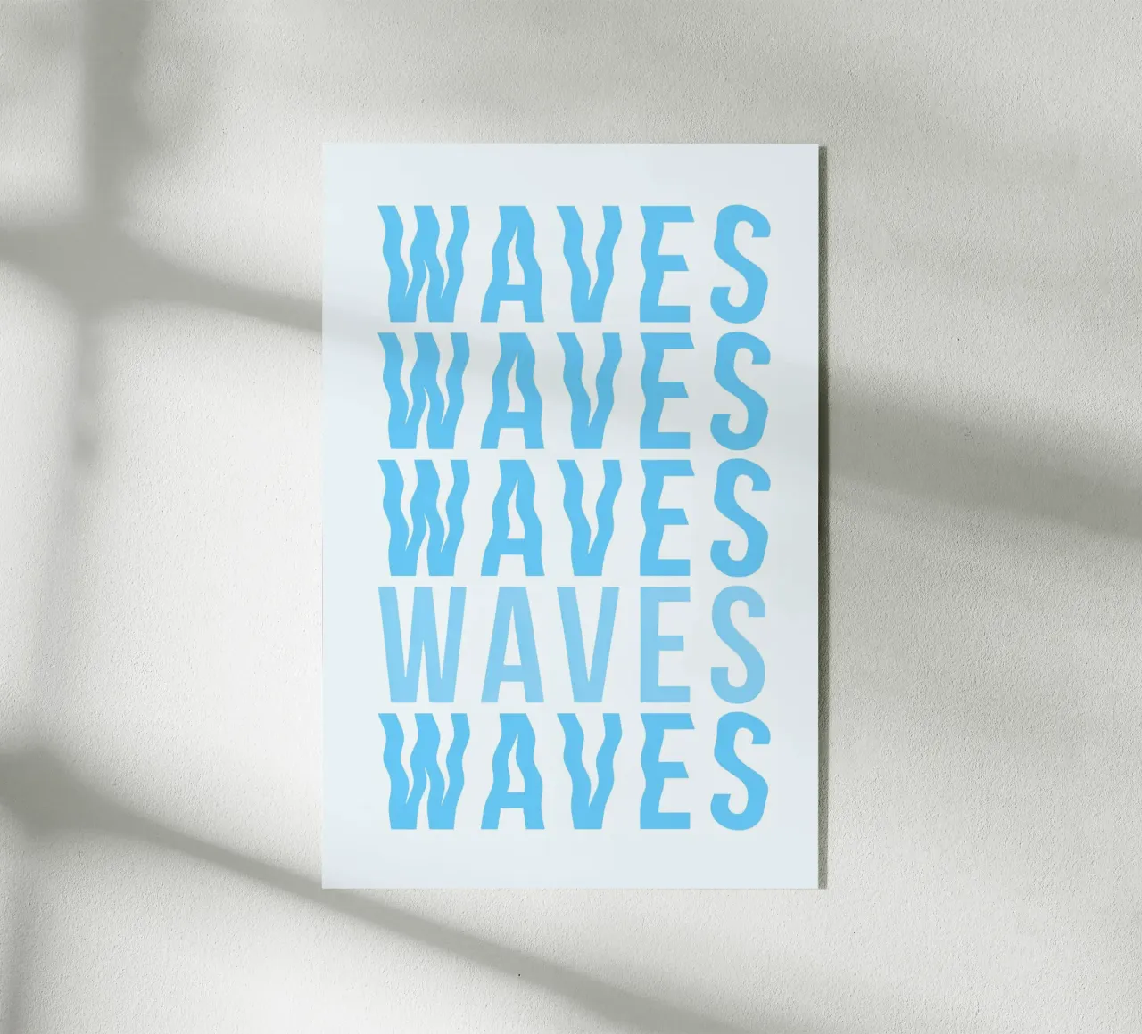 Waves Typography plexiglass da Attaboy Dsgn