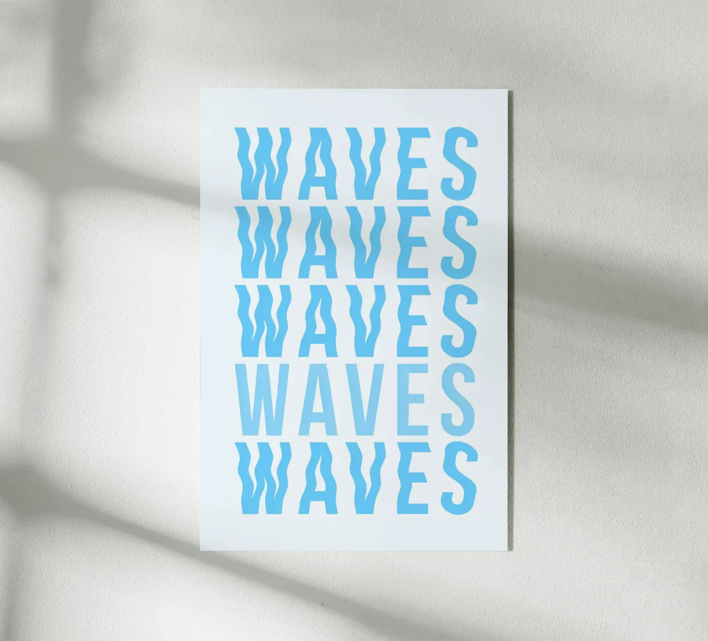 Waves Typography plexiglass da Attaboy Dsgn