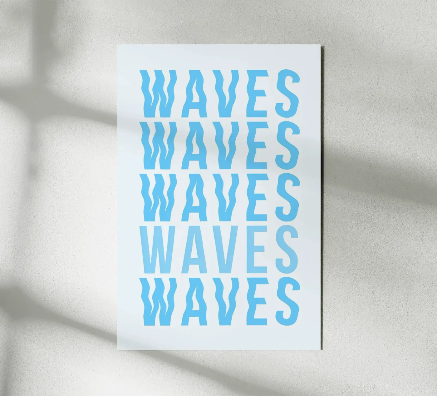 Waves Typography alluminio dibond da Attaboy Dsgn