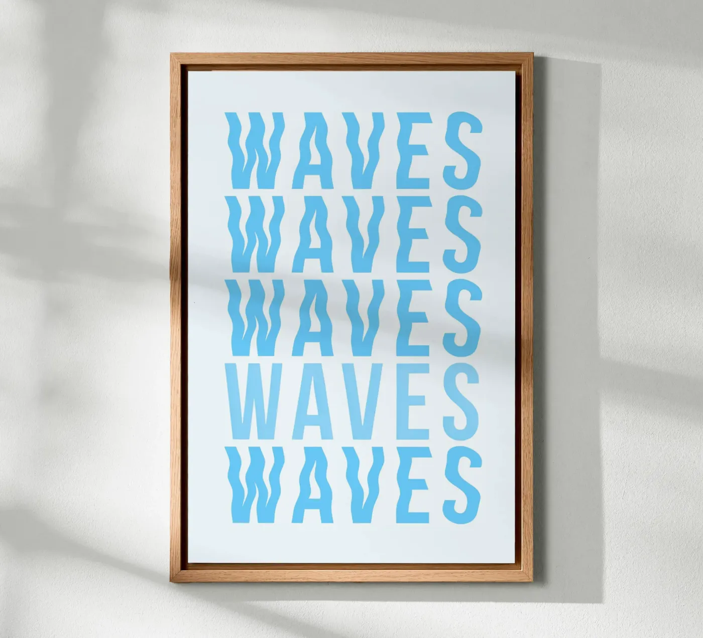 Waves Typography canvas van Attaboy Dsgn