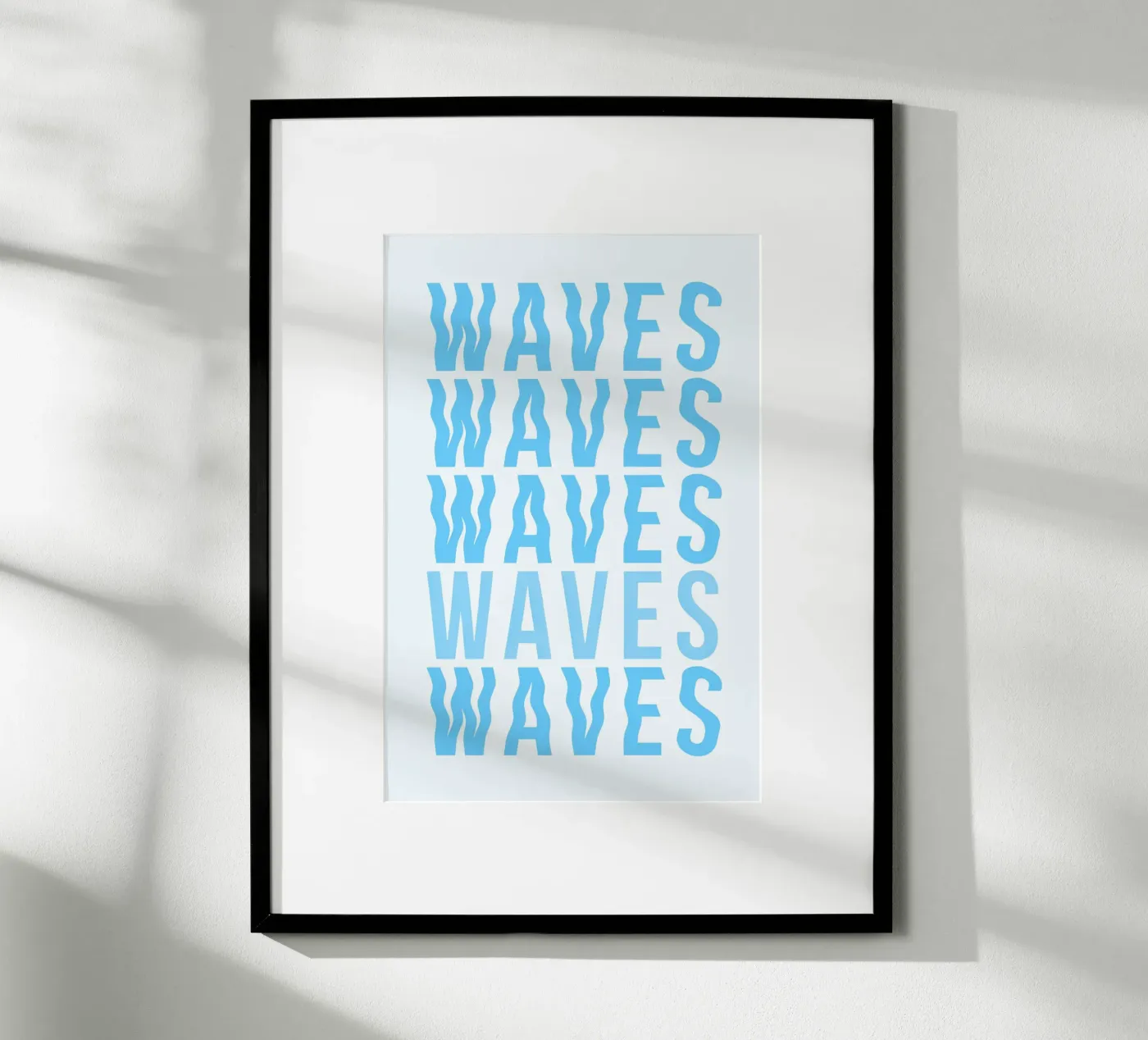 Waves Typography Poster von Attaboy Dsgn