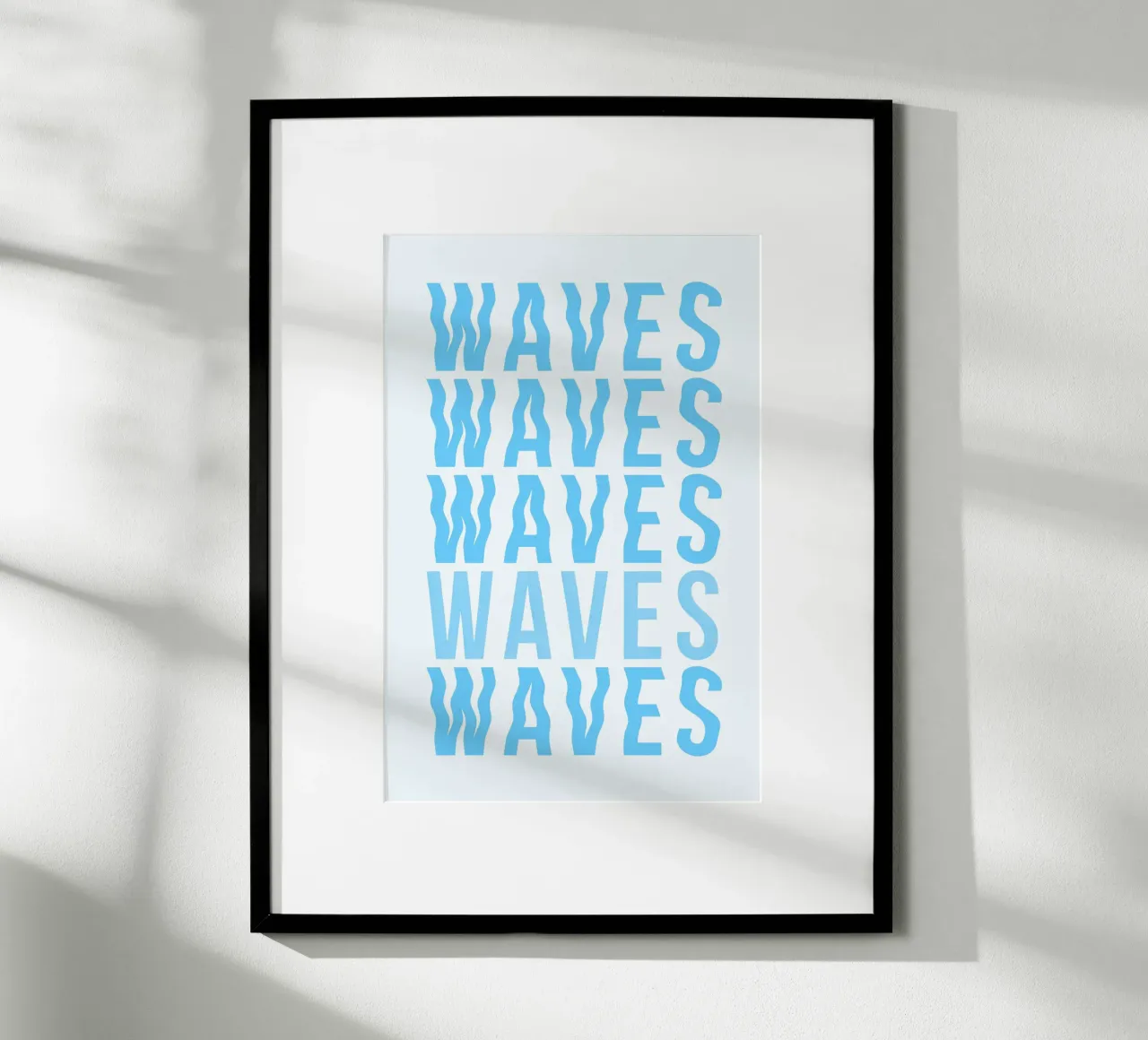 Waves Typography poster da Attaboy Dsgn