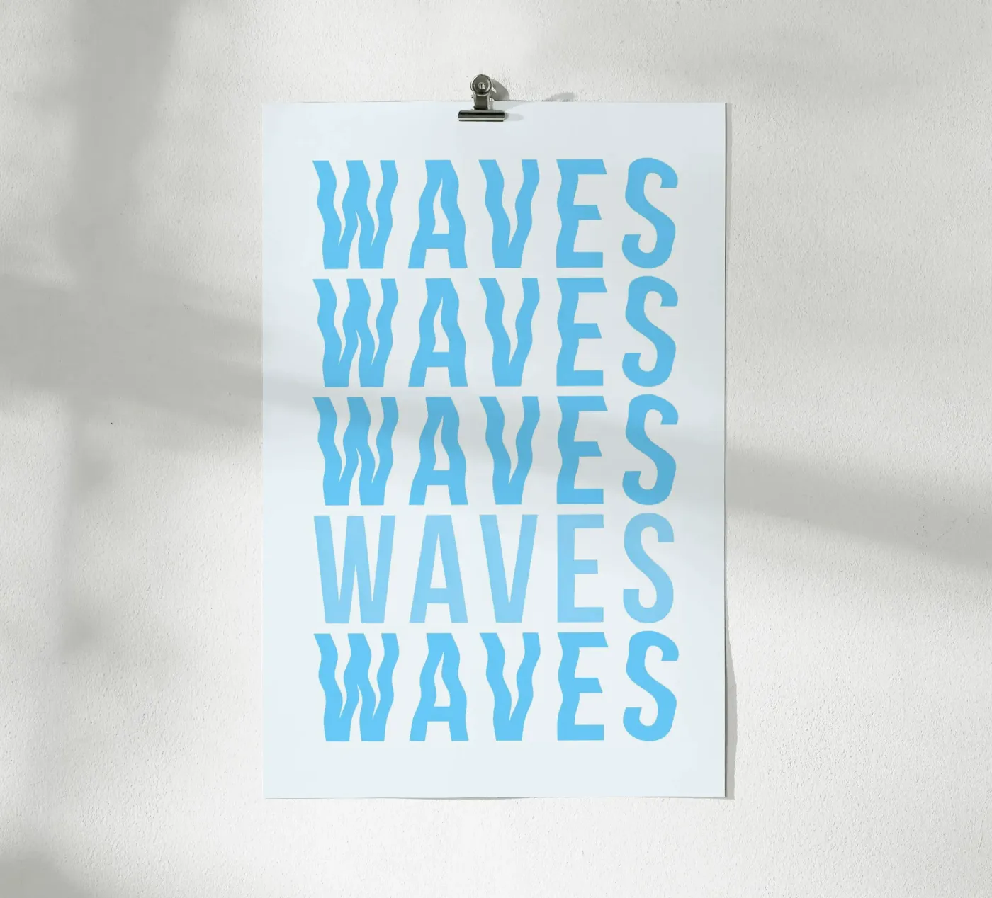 Waves Typography Poster von Attaboy Dsgn