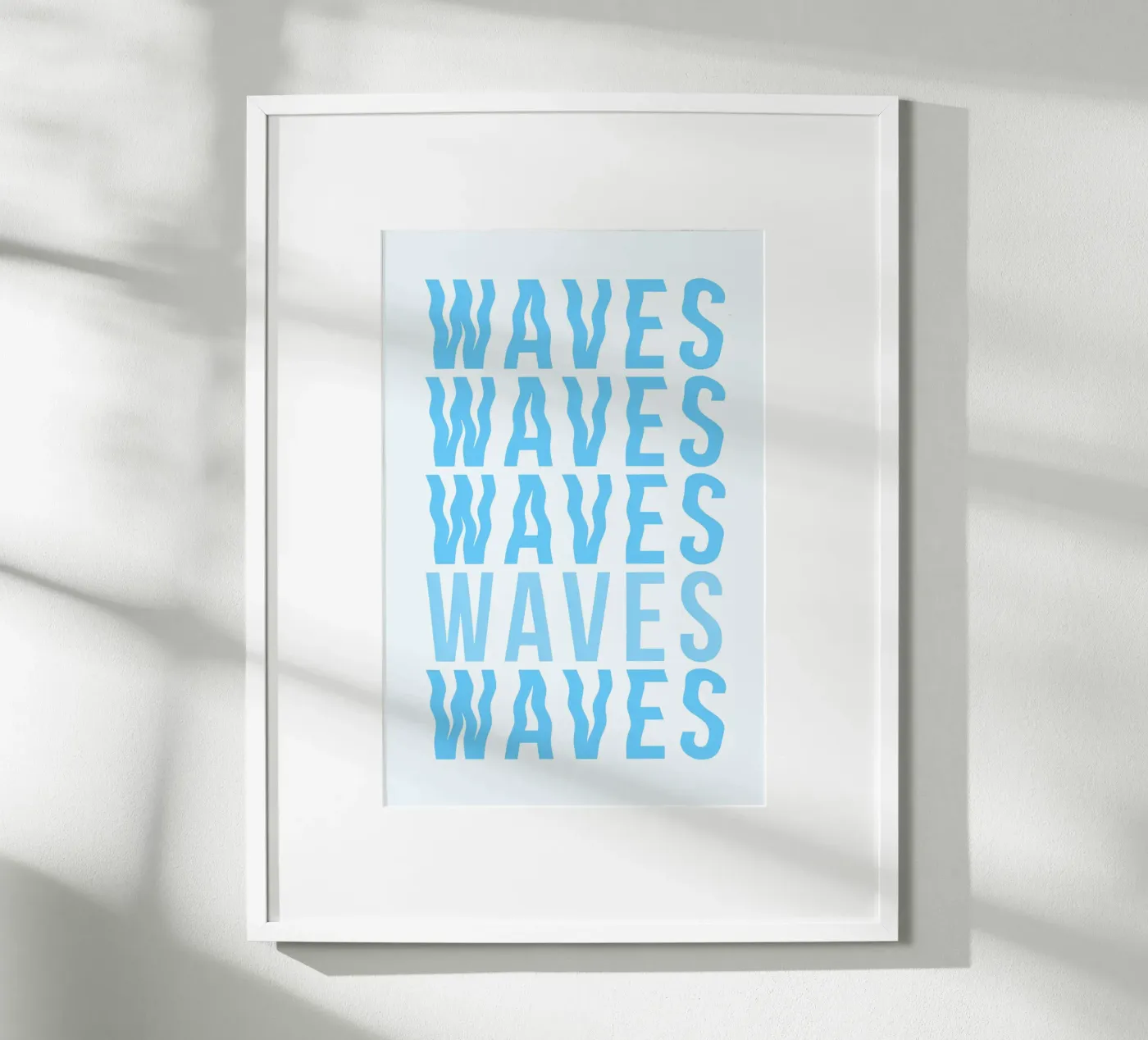 Waves Typography Poster von Attaboy Dsgn