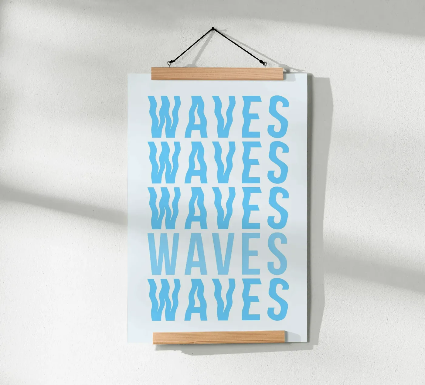 Waves Typography Poster von Attaboy Dsgn