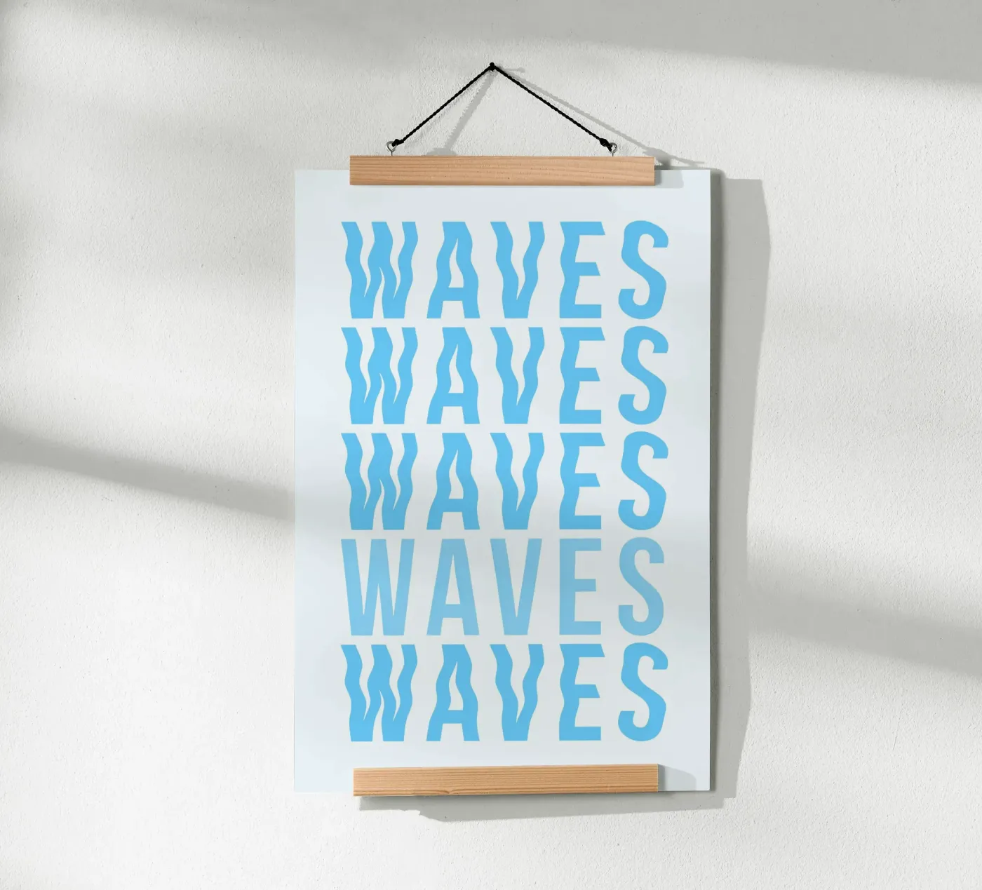 Waves Typography poster da Attaboy Dsgn
