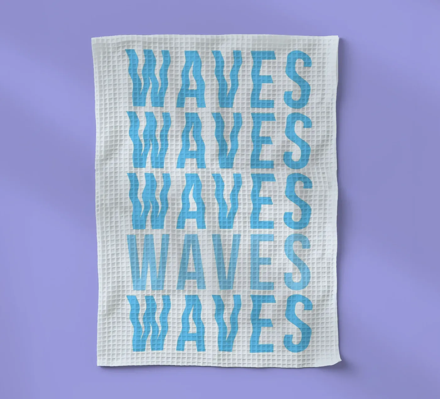 Waves Typography torchon de Attaboy Dsgn