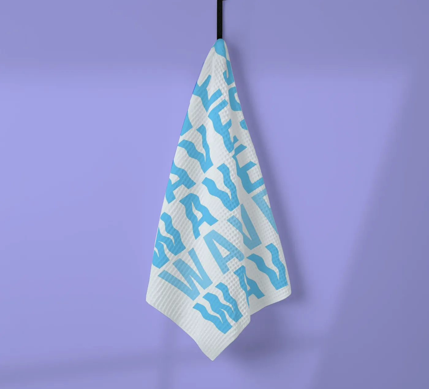 Waves Typography torchon de Attaboy Dsgn