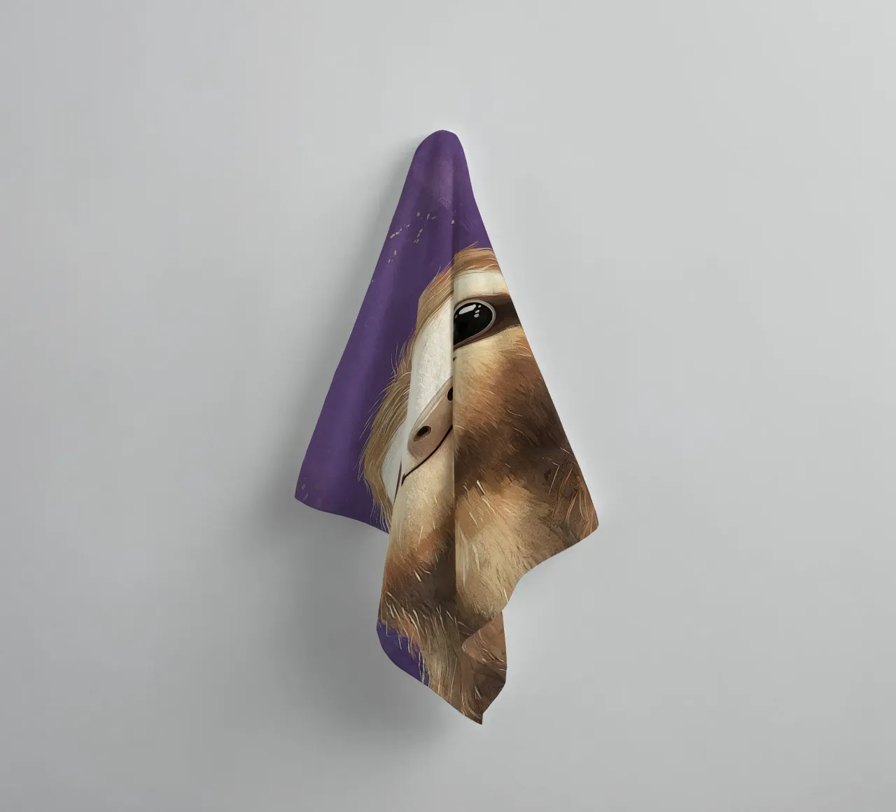Paula funny sloth towel by Carinaprint