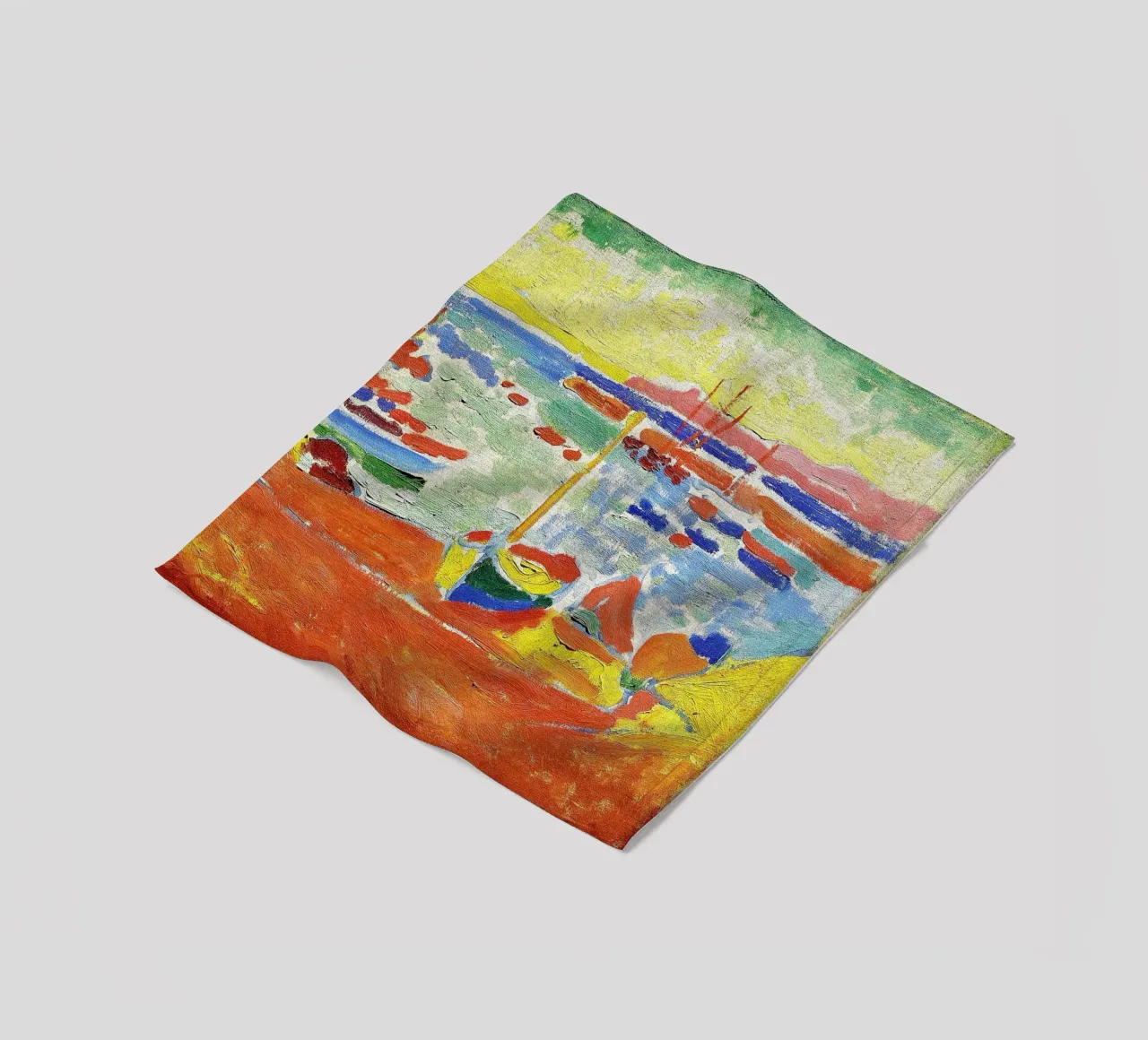 André Derain - Boats in the harbour, Collioure fleece blanket by ARTOTHEK