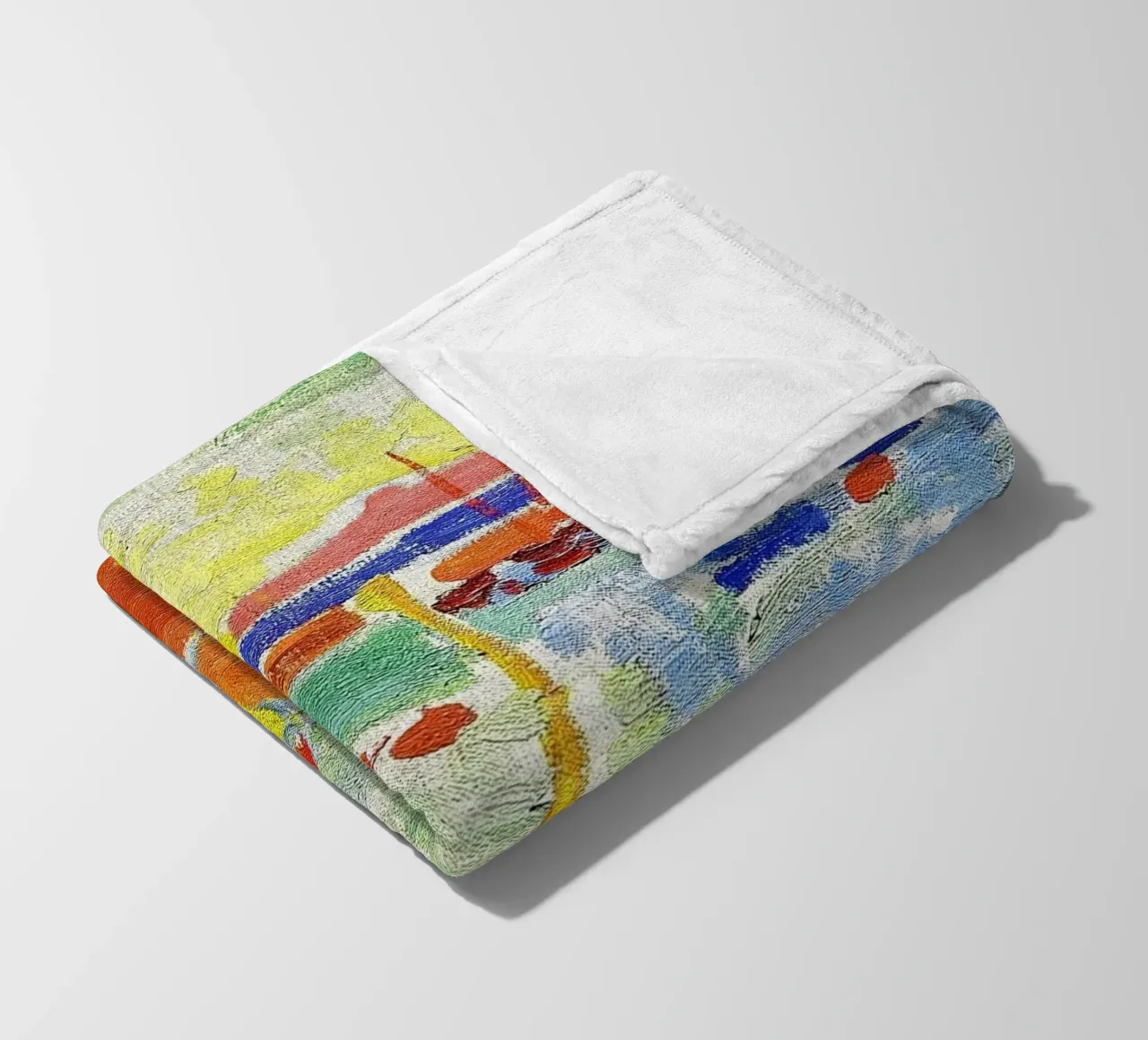 André Derain - Boats in the harbour, Collioure fleece blanket by ARTOTHEK