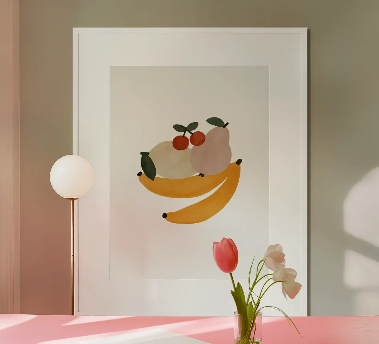 Yummy Fruits poster con telaio in alluminio da treechild