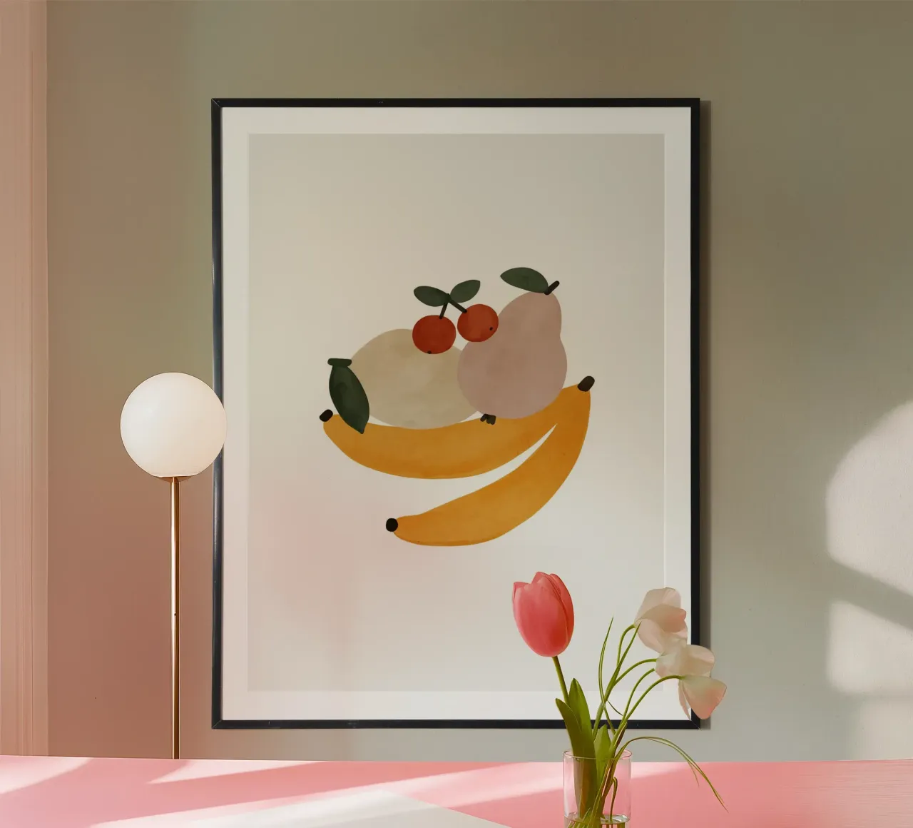 Yummy Fruits poster con telaio in alluminio da treechild