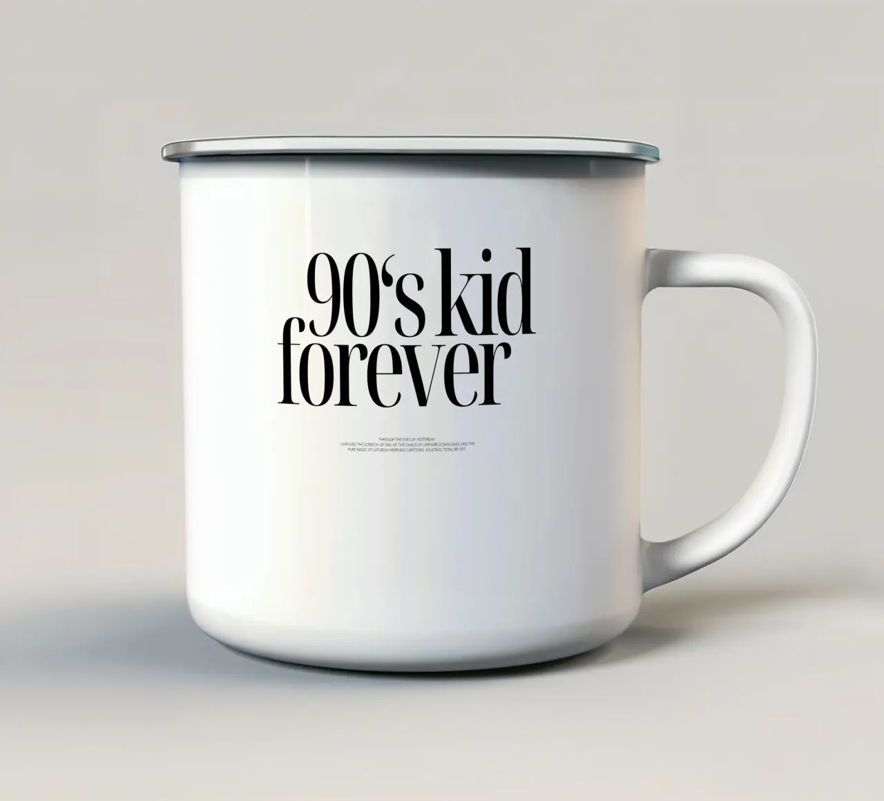 90's kid forever tazza in smalto da Sierra Foxtrot