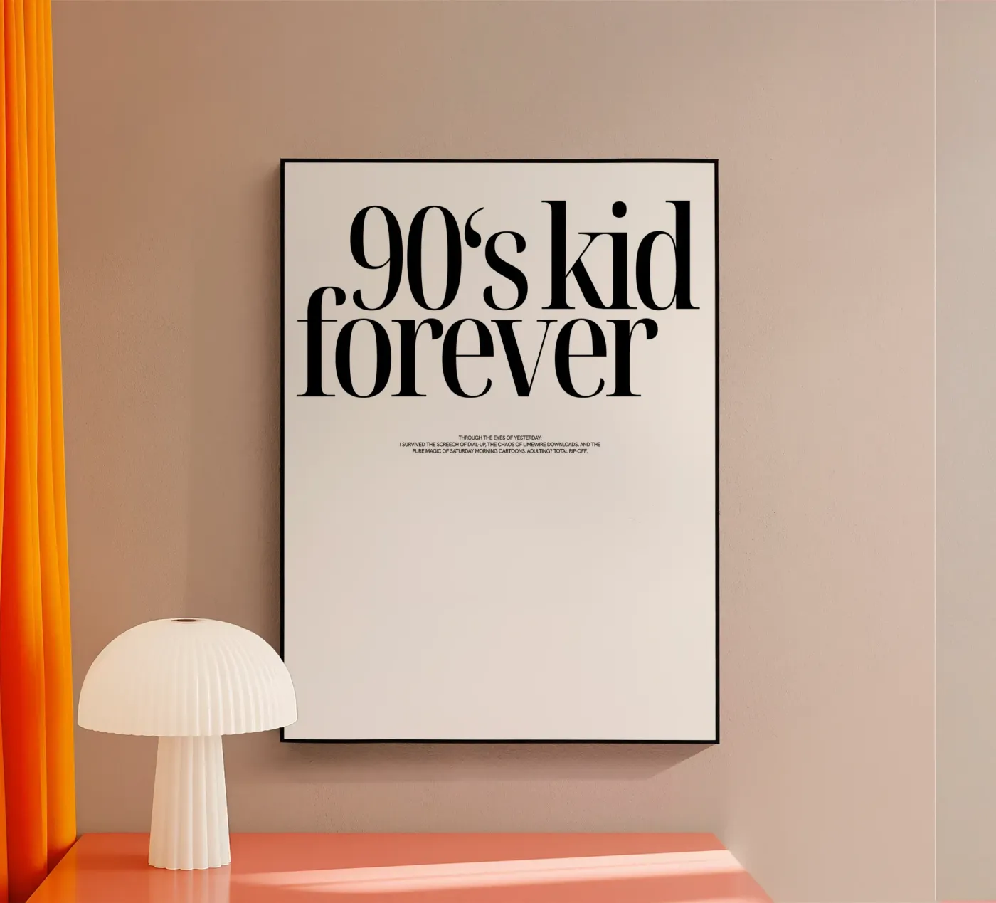 90's kid forever acrylic glass by Sierra Foxtrot