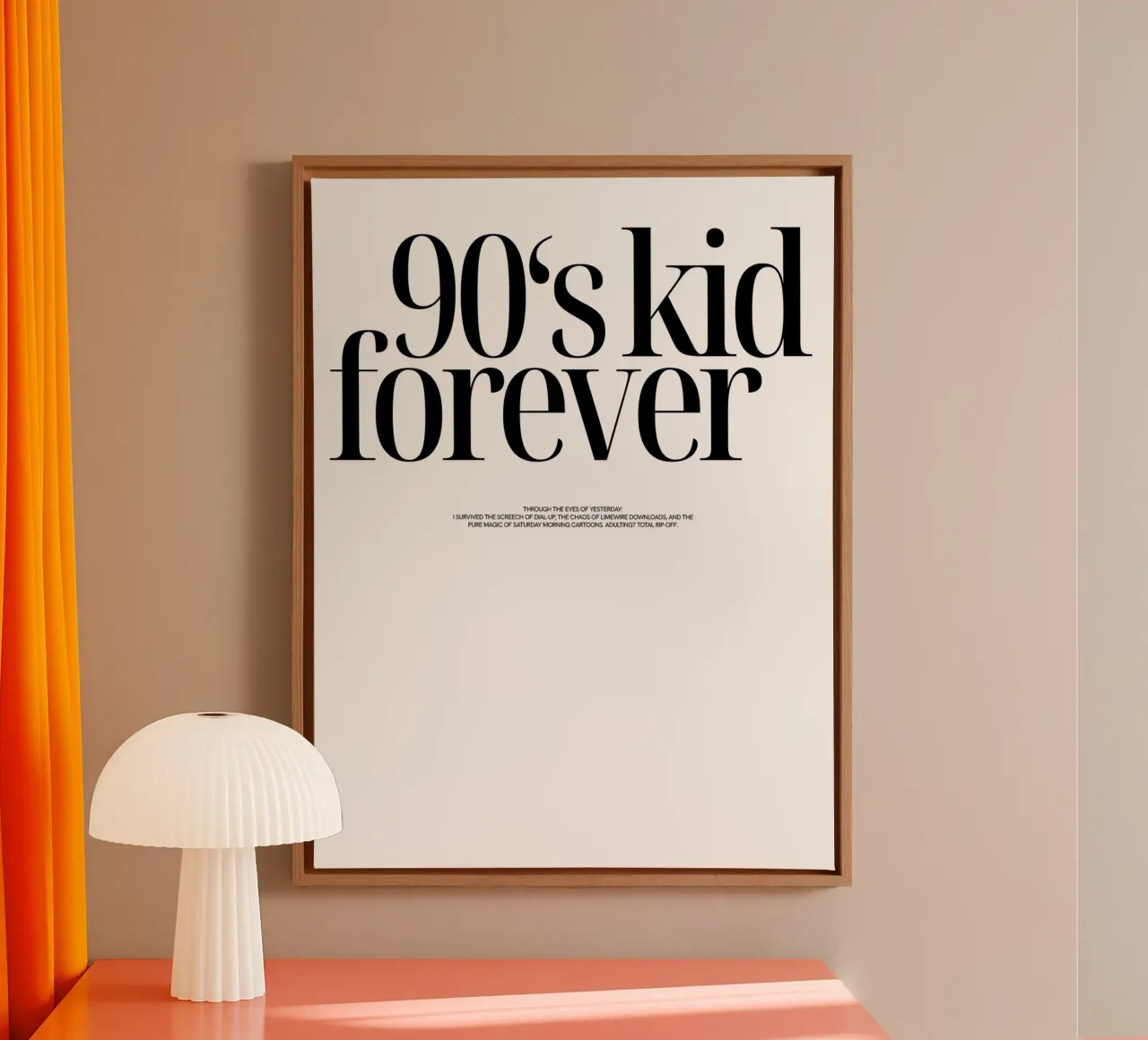 90's kid forever tela con Cornice a cassetta da Sierra Foxtrot