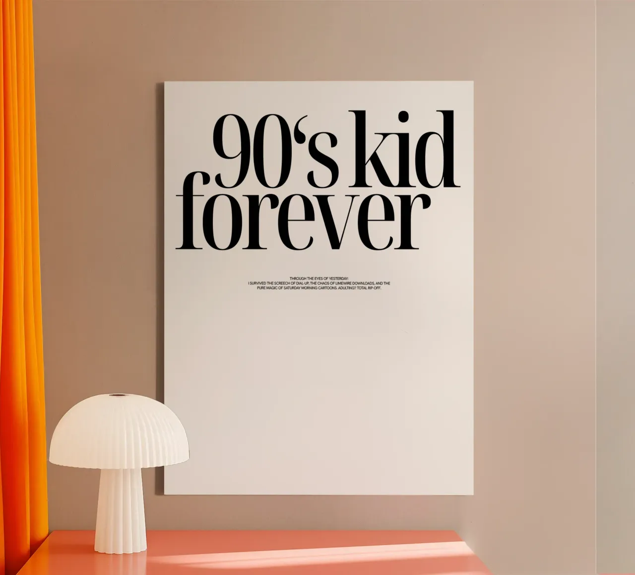 90's kid forever tela con Cornice a cassetta da Sierra Foxtrot