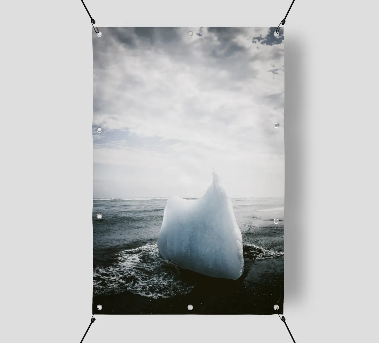 Iceberg a Diamond Beach in Islanda telo in pvc da thetraveller