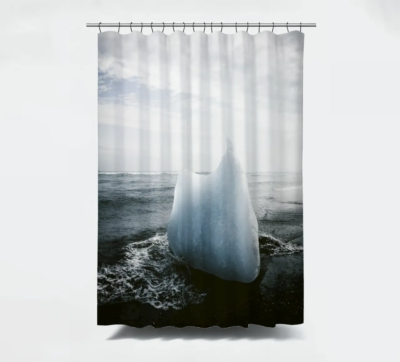 Iceberg at Diamond Beach in Iceland shower curtain by thetraveller