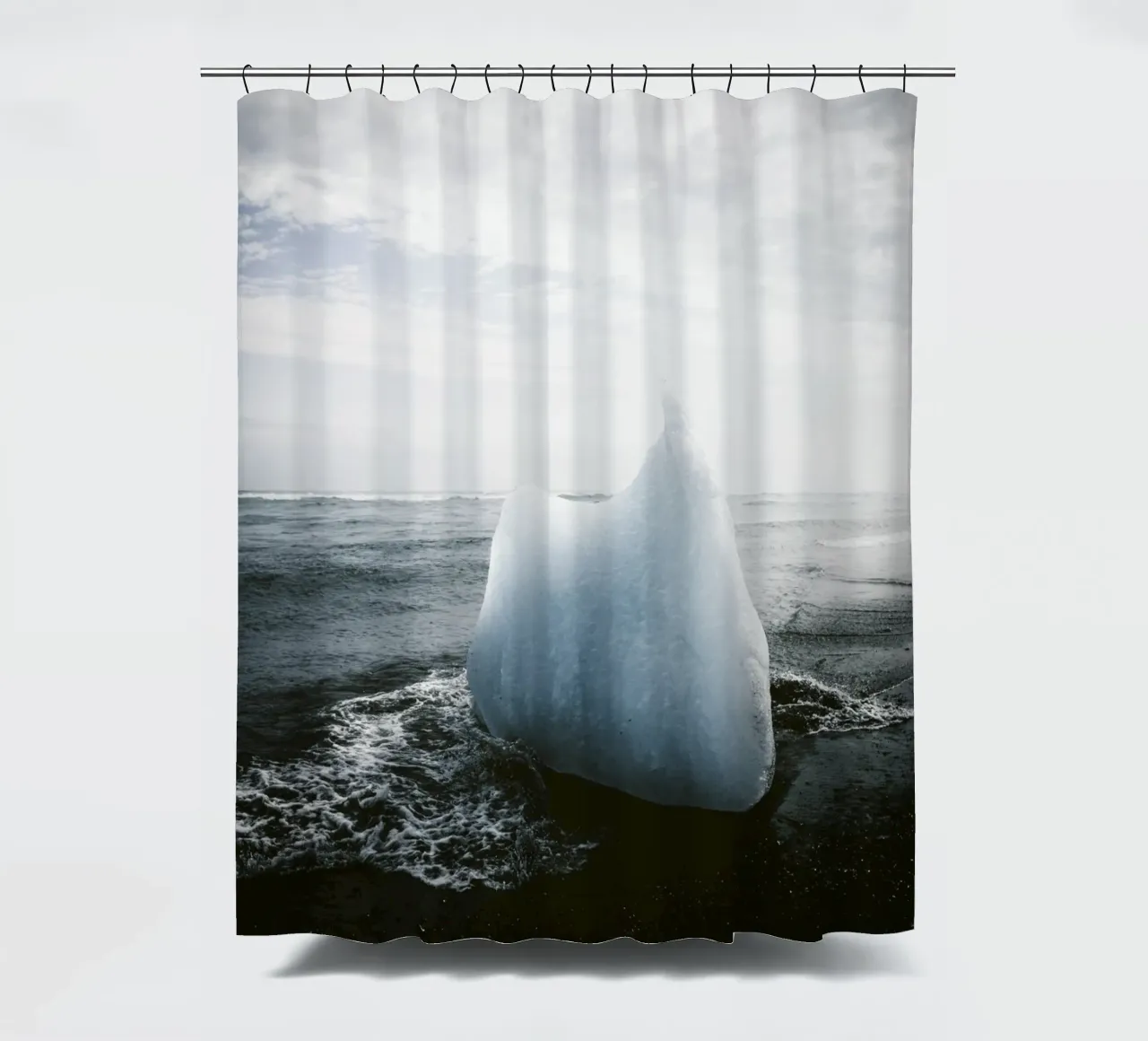 Iceberg at Diamond Beach in Iceland shower curtain by thetraveller
