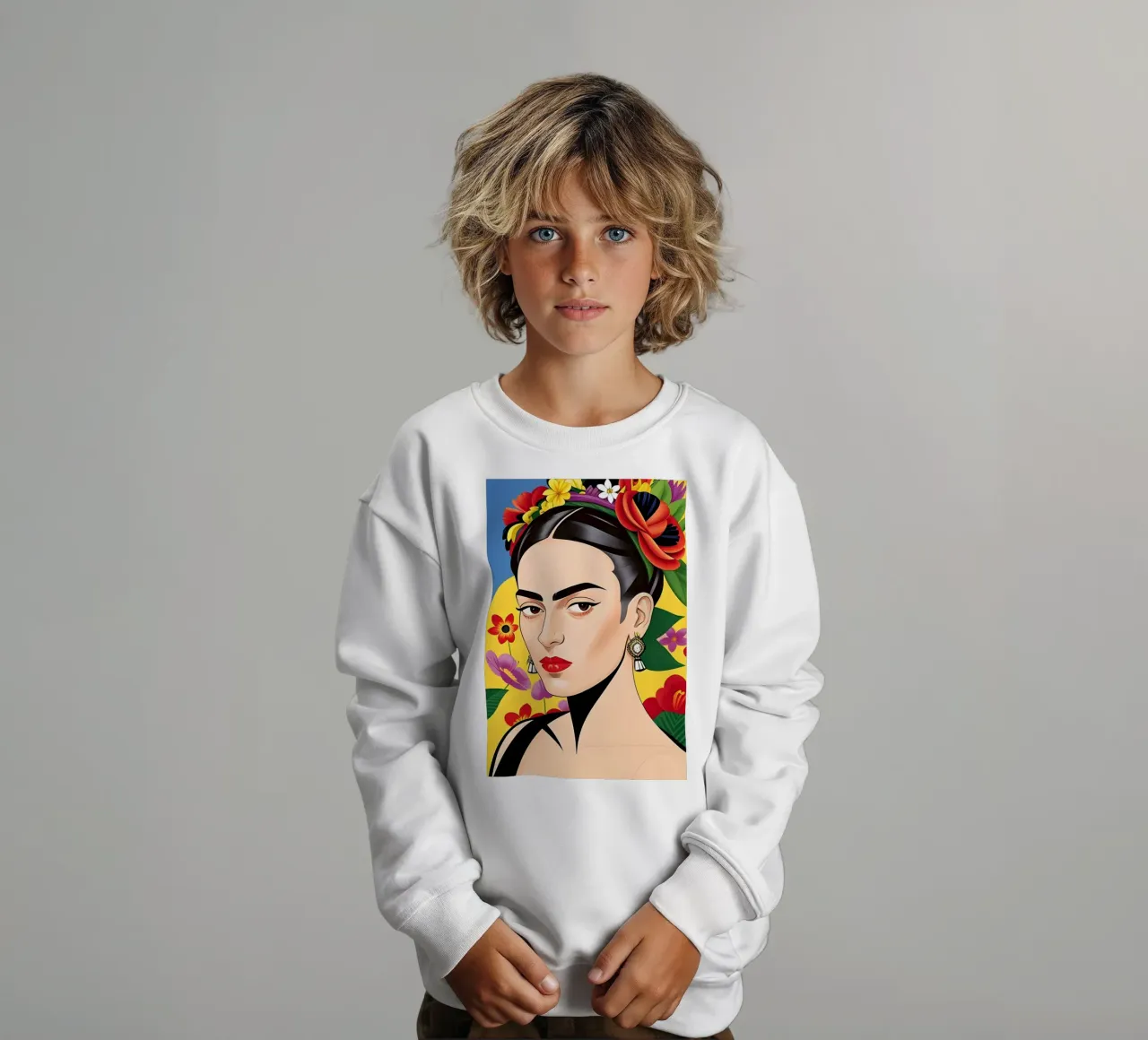 Dopamine Frida Kahlo kids sweatshirt by ART DECO