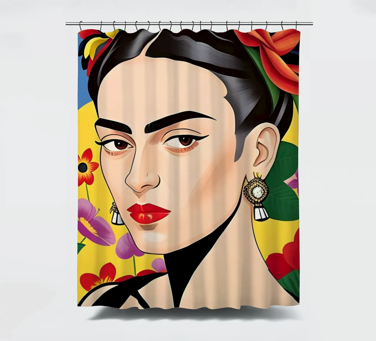 Dopamine Frida Kahlo shower curtain by ART DECO