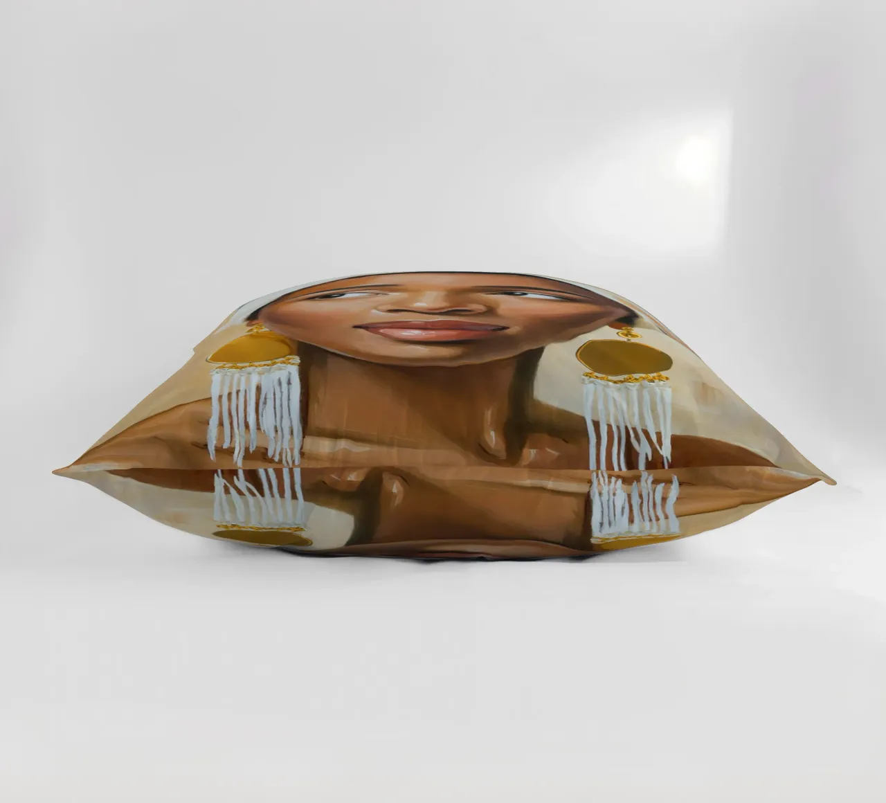 Donna africana con colori naturali cuscino da Take Your Art BV