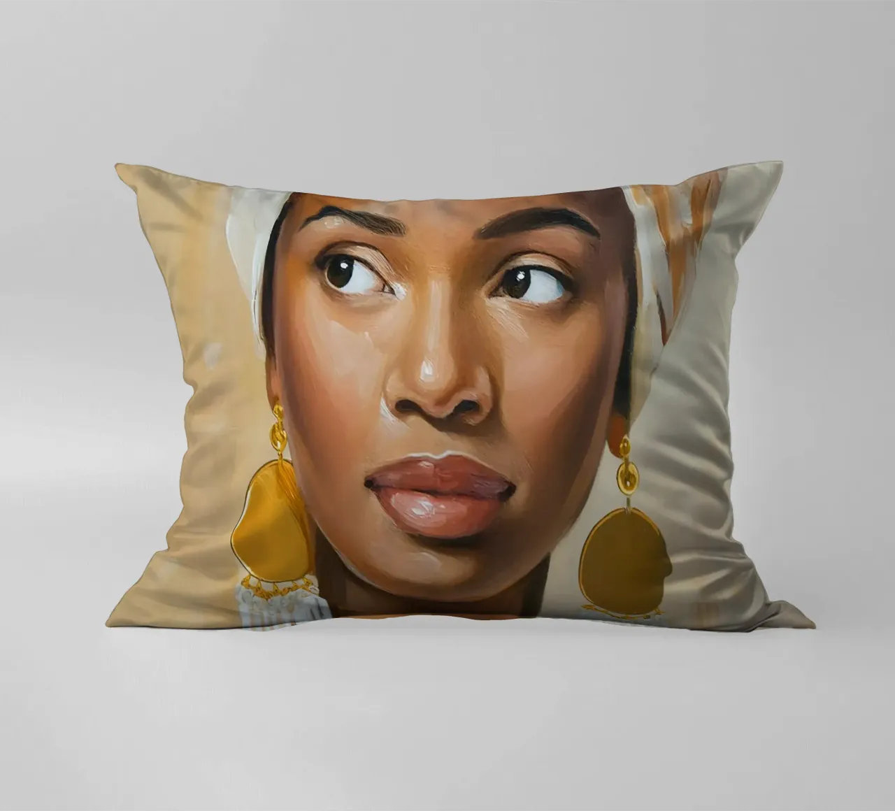 Donna africana con colori naturali cuscino da Take Your Art BV