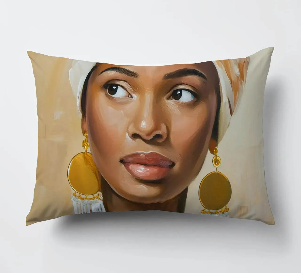 Donna africana con colori naturali cuscino da Take Your Art BV