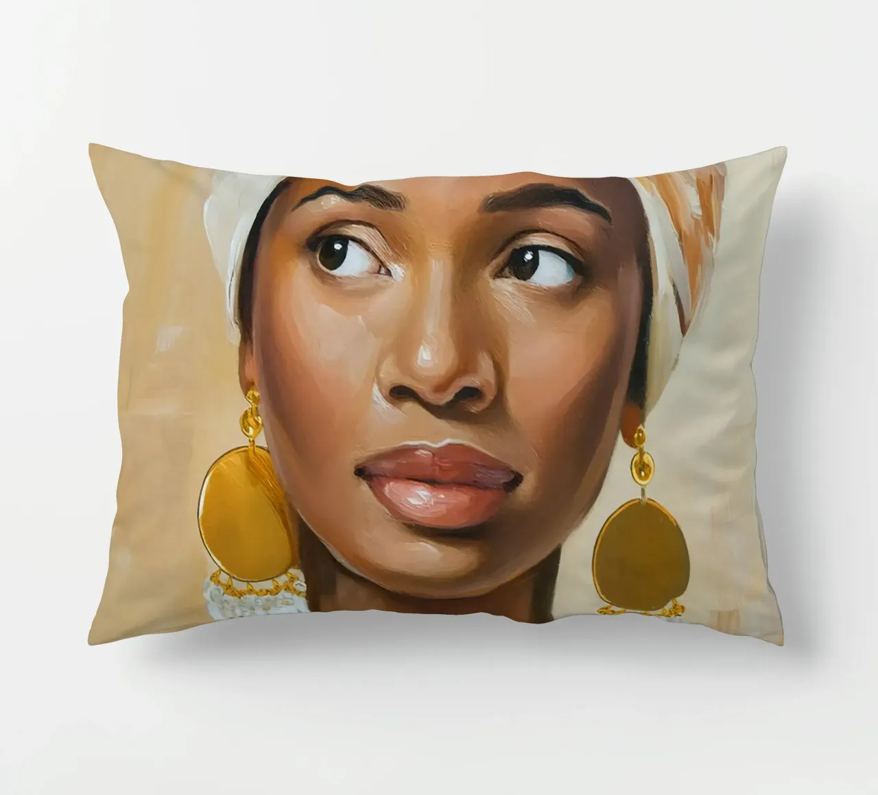 Donna africana con colori naturali cuscino da Take Your Art BV
