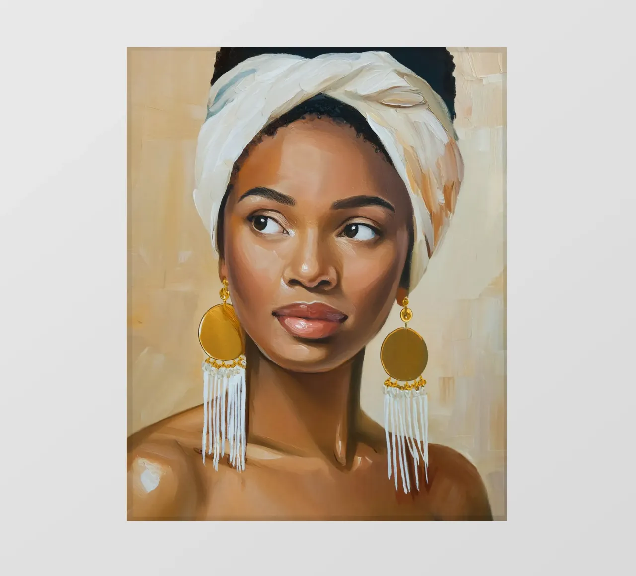 Donna africana con colori naturali pellicola backlit da Take Your Art BV