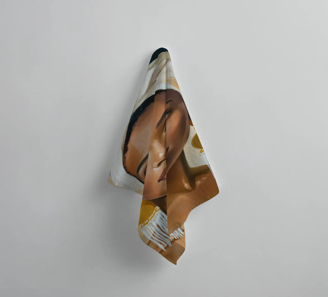 Donna africana con colori naturali asciugamano da bagno da Take Your Art BV