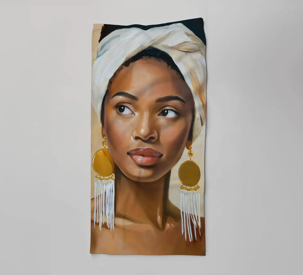 Donna africana con colori naturali asciugamano da bagno da Take Your Art BV