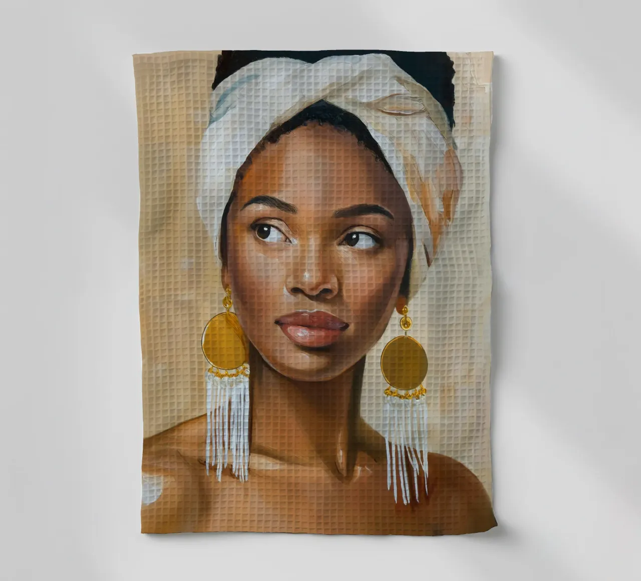 Donna africana con colori naturali canovaccio da cucina da Take Your Art BV