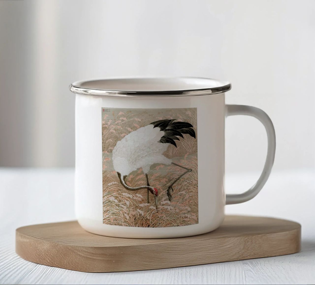 Tsuru tazza in smalto da apoloprints