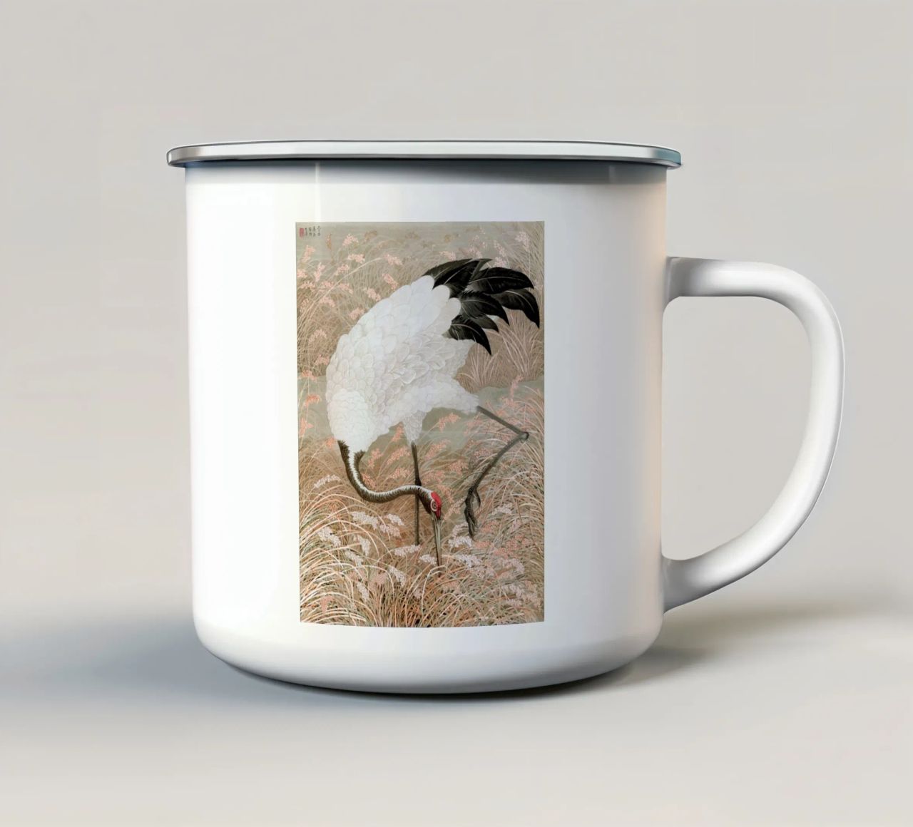 Tsuru tazza in smalto da apoloprints